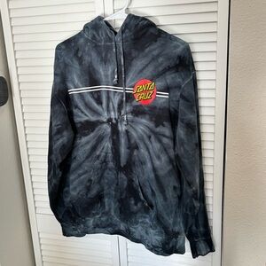 tie dye santa cruz skateboard hoodie sweatshirt